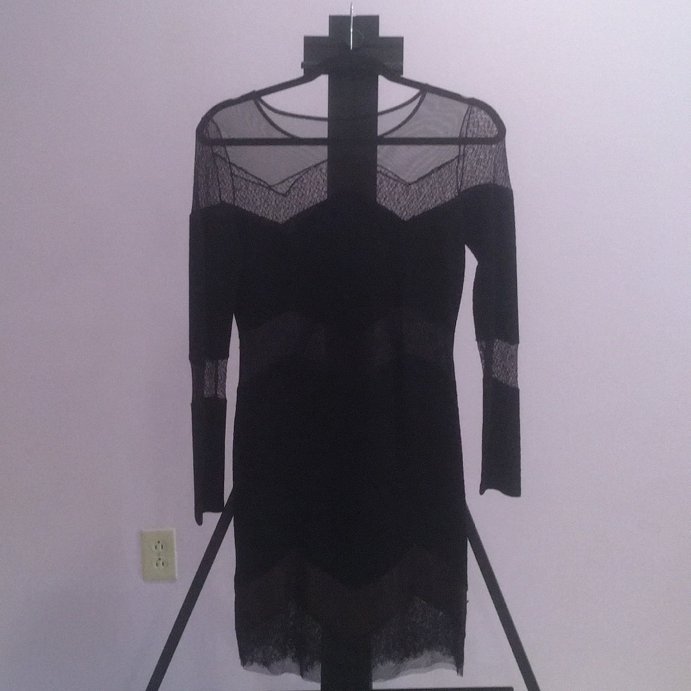BCBG MaxAzria Long Sleeve Cocktail Dress